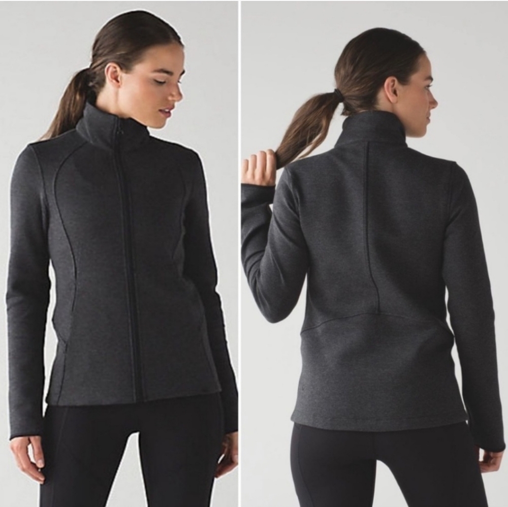 Lululemon insculpt Jacket Post Practice High Neck Zip Scuba Full Zip size 8